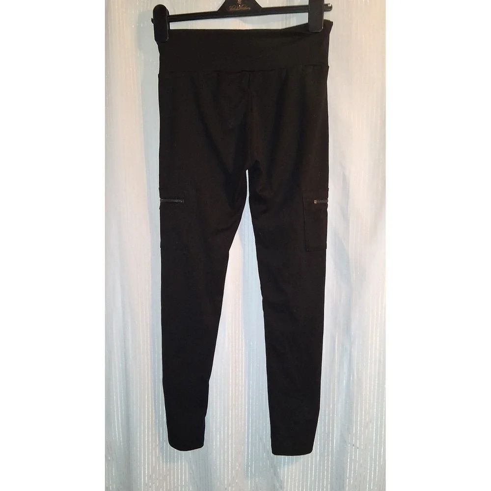 Justice Girls Black Cargo Legging‎ Pull On Elastic Waist Size 14/16